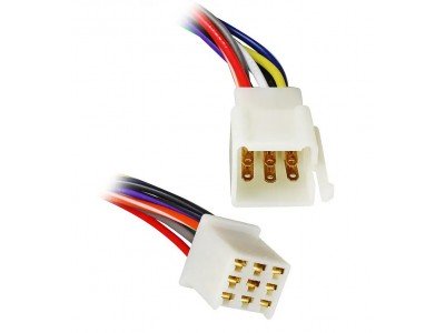 Зображення Роз'єм автомагнітоли 9-ти контактний,з кабелем у категорії Автомобільна тематика