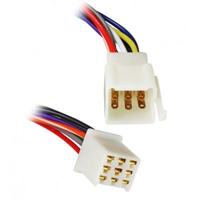 Зображення Роз'єм автомагнітоли 9-ти контактний,з кабелем у категорії Автомобільна тематика