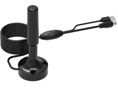 Зображення Телевізійна антена Т2 A-15 || кімнатна з підсилювачем +20дб у категорії Телевізійні антени