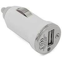 Автомобільна зарядка USB 1A (біла)