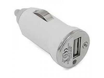 Зображення Автомобільна зарядка USB 1A (біла) у категорії ЗАРЯДНІ ПРИСТРОЇ