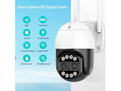 Зображення Відеокамера бінокулярна BESDER 8MP 4K 8x у категорії ВІДЕОСПОСТЕРЕЖЕННЯ