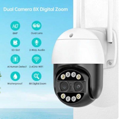 Відеокамера бінокулярна BESDER 8MP 4K 8x , код: 6201001 у категорії ВІДЕОСПОСТЕРЕЖЕННЯ – Купити зараз! Зображення Відеокамера бінокулярна BESDER 8MP 4K 8x у категорії ВІДЕОСПОСТЕРЕЖЕННЯ