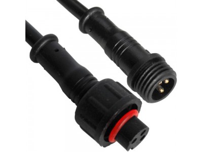 Зображення Роз'єм живлення герметичний 3pin.3x0.3мм,IP67 у категорії СВІТЛОДІОДИ