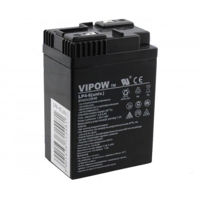 Зображення Акумулятор 6V*4,0Ah VIPOW 0204 у категорії 6V