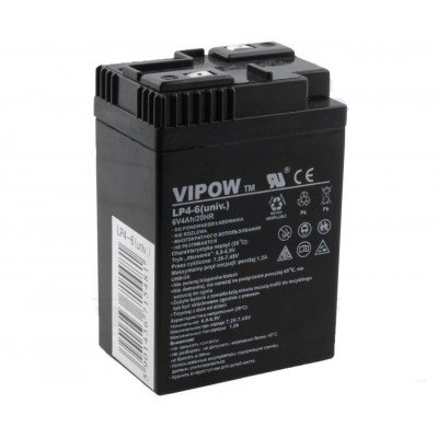 Зображення Акумулятор 6V*4,0Ah VIPOW 0204 у категорії 6V