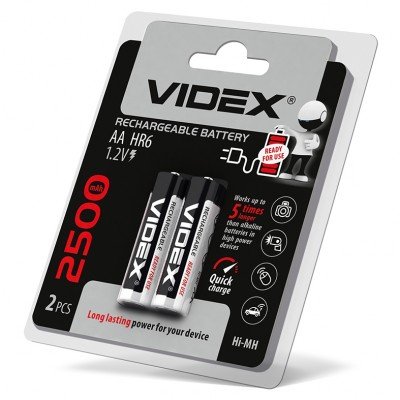 Зображення Акумулятори Videx HR6/AA 2500mAh у категорії AA ( R06 )