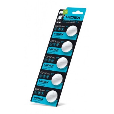 CR2450 || Батарейка VIDEX blister card , код: 1102060 у категорії 2450 – Купити зараз! Зображення CR2450 || Батарейка VIDEX blister card у категорії 2450