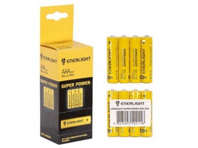 Зображення R03 (AAA) ENERLIGHT Super Power 1x4 || Батарейка у категорії Aaa(r03)