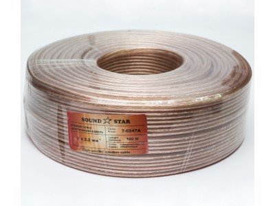 Зображення Кабель акустичний 2х2.20 прозорий (CCA) у категорії АКУСТИЧНИЙ КАБЕЛЬ