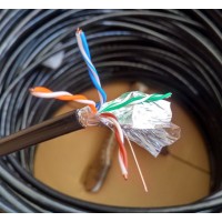 Вита пара FTP(PE) Сat.5e KW-Link 4x2x0.51CU 6.3мм зовнішній чорний