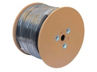 Зображення Вита пара UTP Omega 2x2x(0.48CU) || трос.чорний, 305м у категорії КАБЕЛЯ ДЛЯ ІНТЕРНЕТУ