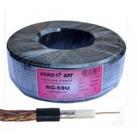 Кабель 3C-2V 0.5CUх32х4.8мм || Телевізійний кабель, чорний