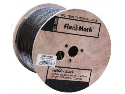 Зображення Finmark BV690 305м, чорний || Телевізійний кабель у категорії Телевізійний кабель
