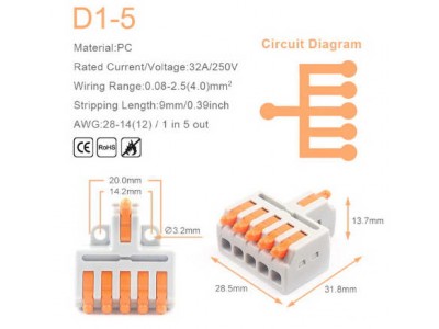Зображення Клема прохідна 1X5 || 4.0 mm у категорії КЛЕМИ