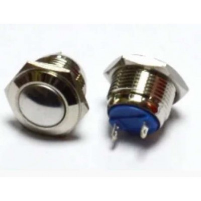 Зображення Кнопка антивандальна 16мм без фіксації || під пайку кругла у категорії Кнопки