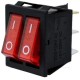 Перемикач з підсвічуванням IRS-2101-1А ON-OFF , 6pin, 15A, 220V, червоний
