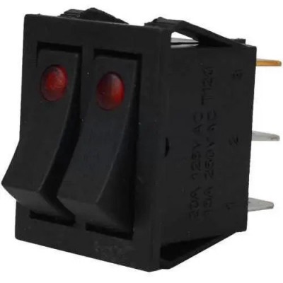 Зображення Перемикач з підсвічуванням IRS-2101E-1C ON-OFF, 6pin, 15A, 220V, червоний у категорії Комплектуючі