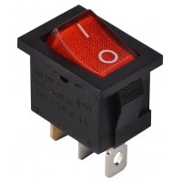 Перемикач Daier KCD1-2-101N RD, ON-OFF, 3pin, 10A 125V/6A 250V, червоний