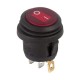 Перемикач Daier KCD1-5-101NW, з підсвічуванням, вологозахищений, ON-OFF, 3pin, 6A 250V, червоний