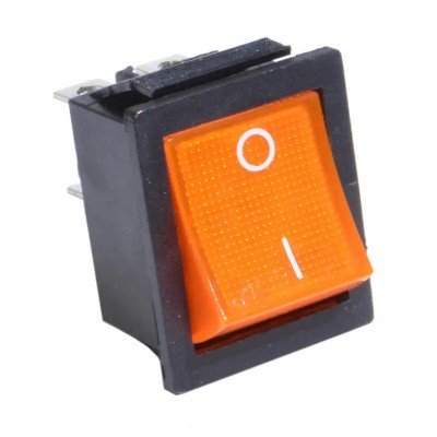 Зображення Перемикач з підсвічуванням IRS-201-1С (ON-OFF)4pin, 15A, 220V, жовтий у категорії Комплектуючі