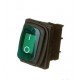 Перемикач Daier KCD1-2-101NW, з підсвічуванням, вологозахищений, ON-OFF, 3pin, 6A 250V, зелений