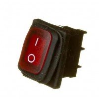 Перемикач Daier KCD1-2-101NW, з підсвічуванням, вологозахищений, ON-OFF, 3pin, 6A 250V, червоний Перемикач Daier KCD1-2-101NW, з підсвічуванням, вологозахищений, ON-OFF, 3pin, 6A 250V, червоний