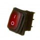 Перемикач Daier KCD1-2-101NW, з підсвічуванням, вологозахищений, ON-OFF, 3pin, 6A 250V, червоний