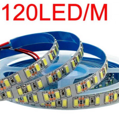 Зображення Світлодіодна стрічка 5730W 60 LED__ Біла Холодна у категорії Світлодіодні стрічки