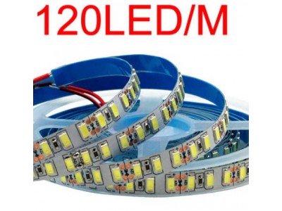 Зображення Світлодіодна стрічка 5730W 60 LED__ Біла Холодна у категорії Світлодіодні стрічки