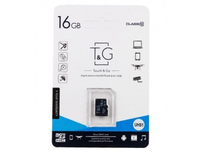 Картка пам'яті 16GB T&G micro SDHC Class 10