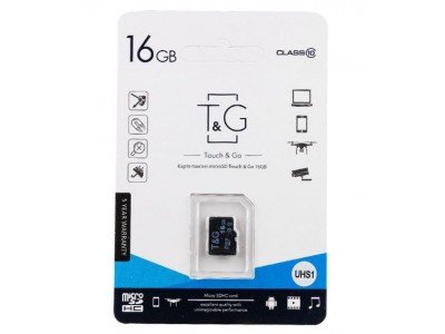 Зображення Картка пам'яті 16GB T&G micro SDHC Class 10 у категорії Обладнання для інтернету, smart