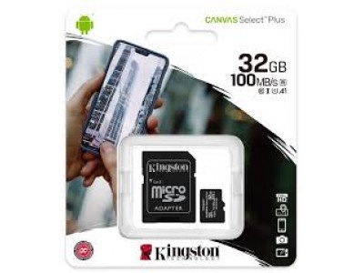 Зображення Картка пам'яті 32GB Kingston micro SDXC Canvas Select Plus Class 10 у категорії Обладнання для інтернету, smart