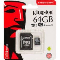 Картка пам'яті 64GB KINGSTON micro SDXC 100MB/S Class 10+ adapter