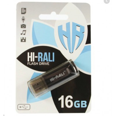 Зображення Флешка 16GB USB2.0 Hi-Rali Rocket series Black у категорії USB 2.0