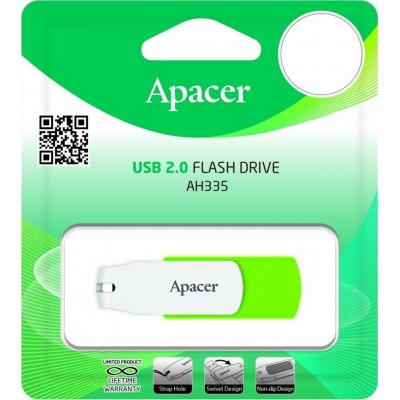 Зображення Флешка 64GB USB2.0 APACER AH335 Green у категорії USB 2.0