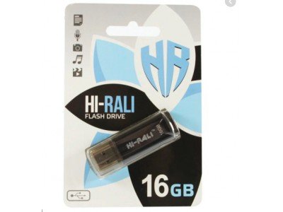 Зображення Флешка 16GB USB2.0 Hi-Rali Rocket series Black у категорії USB 2.0