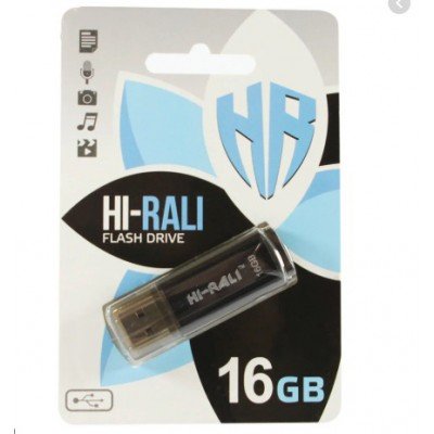 Зображення Флешка 16GB USB2.0 Hi-Rali Rocket series Black у категорії USB 2.0
