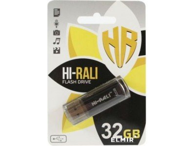 Зображення Флешка 32GB USB2.0 Hi-Rali Stark series black у категорії USB 2.0