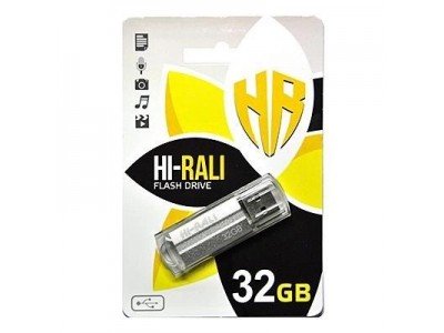 Зображення Флешка 32GB USB2.0 Hi-Rali Rocket series Silver у категорії ФЛЕШКИ