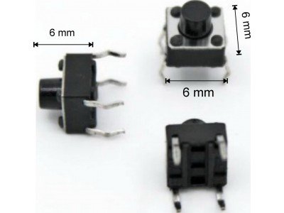 Зображення Мікрик 6х6х6 mm у категорії МІКРИКИ, ПЕРЕМИКАЧІ