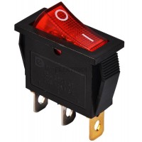 Перемикач з підсвіткою Daier KCD3-101N червоний || 3pin 6A 250V