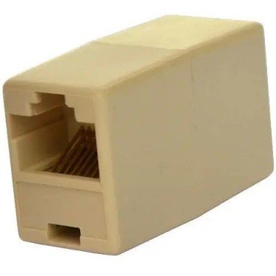 Зображення Перехідник гніздо 8p8c - гніздо 8p8c || бочка RJ-45,бежевий у категорії Обладнання для інтернету, smart