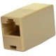 Перехідник гніздо 8p8c - гніздо 8p8c || бочка RJ-45,бежевий Перехідник гніздо 8p8c - гніздо 8p8c || бочка RJ-45,бежевий