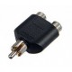 Перехідник штекер RCA - 2 гнізда RCA