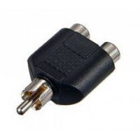 Перехідник штекер RCA - 2 гнізда RCA Перехідник штекер RCA - 2 гнізда RCA