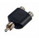 Перехідник штекер RCA - 2 гнізда RCA