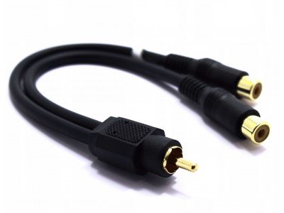 Зображення Перехідник штекер RCA - 2 гнізда RCA || 0.2 метра у категорії RCA-Перехідники