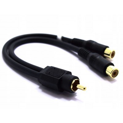 Зображення Перехідник штекер RCA - 2 гнізда RCA || 0.2 метра у категорії RCA-Перехідники