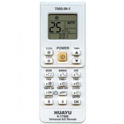 Зображення K-1758E || Універсальний пульт для кондиціонера у категорії УНІВЕРСАЛЬНІ ПУЛЬТИ ДО КОНДИЦІОНЕРІВ